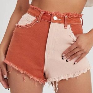 SHEIN color switch shorts, XS worn once
